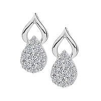 .25 Carat of Diamonds Earrings, 10kt White Gold.….....................NOW