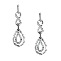 .16 Carat of Diamonds Infinity Drop Pavé Earrings, 10kt White Gold...................NOW