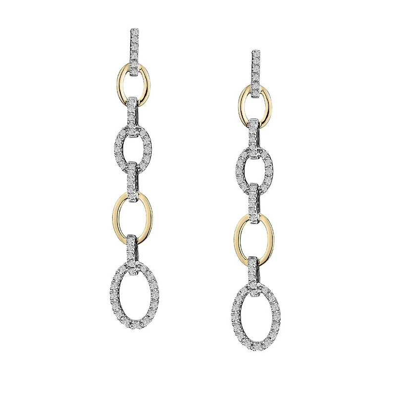 .25 Carat Diamond Drop Earrings,  10kt Yellow Gold......................NOW