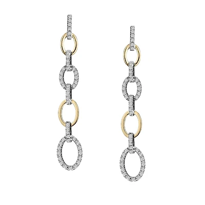 .25 Carat Diamond Drop Earrings,  10kt Yellow Gold......................NOW