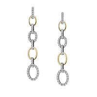 .25 Carat Diamond Drop Earrings,  10kt Yellow Gold......................NOW