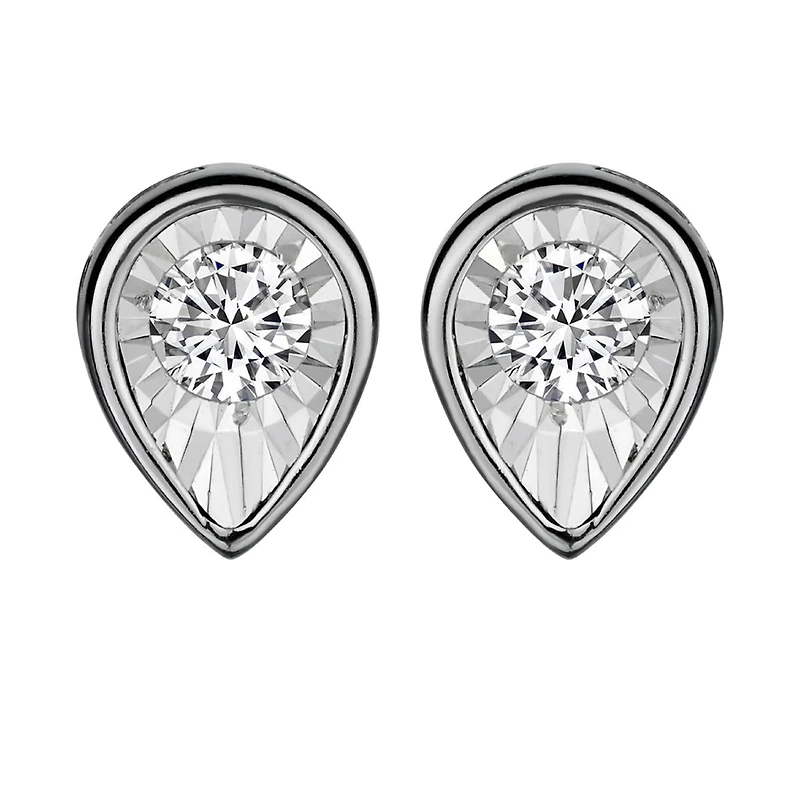.17 Carat of Diamonds Pear Shape Stud Earring, 10kt White Gold.......................NOW