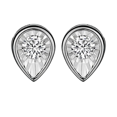 .17 Carat of Diamonds Pear Shape Stud Earring, 10kt White Gold.......................NOW