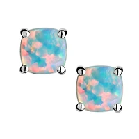 Created Opal Stud Earrings, Silver......................NOW