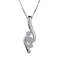 .15 Carat of Diamonds "Past, Present, Future" Pendant, 10kt White Gold….......................NOW