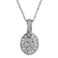 .15 Carat of Diamonds Oval With Halo Pendant, 10kt White Gold......................Now