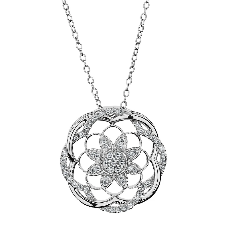 .20 Carat of Diamonds "Sunflower" Pendant, 10kt White Gold…...................NOW