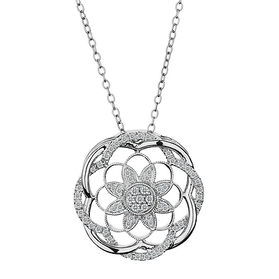 .20 Carat of Diamonds "Sunflower" Pendant, 10kt White Gold…...................NOW