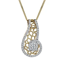 .33 Carat of Diamonds "Sunrise" Pendant, 10kt Yellow Gold.…......................NOW