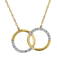 05 Carat of Diamonds "Rings of Love" Pendant