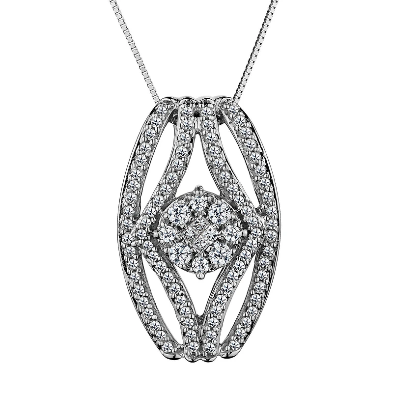 .50 carat Diamond Pendant, 10kt White Gold.....................Now
