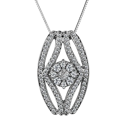 .50 carat Diamond Pendant, 10kt White Gold.....................Now