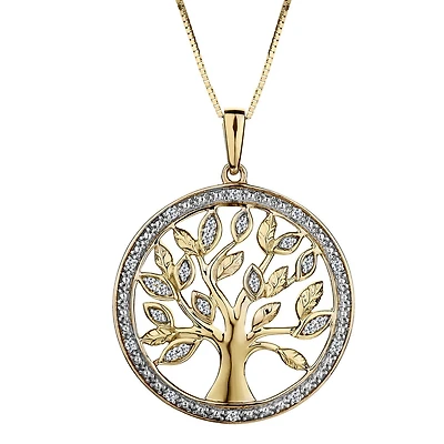 .10 Carat of Diamonds "Tree of Life" Pendant, 10kt Yellow Gold...................NOW
