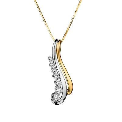 .15 Carat Diamond "Journey of Life" Pendant, 10kt Yellow and White Gold (Two Tone).......................NOW