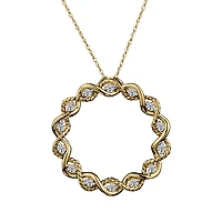 .15 Carat of Diamonds Circle Pendant, 10kt Yellow Gold.......................NOW