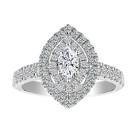 .33 Carat Centre, 1.00 Carat of Diamonds, "Prestige" Engagement Ring, 14kt White Gold......................NOW