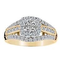 1.00 CARAT DIAMOND "ENCHANTED" ENGAGEMENT RING, 14kt YELLOW GOLD...................NOW