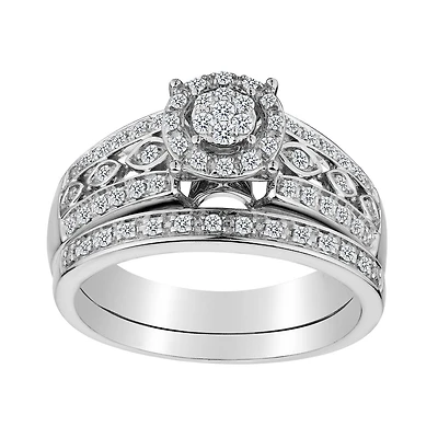45 Carat of Diamonds "Empress" Engagement Ring Set