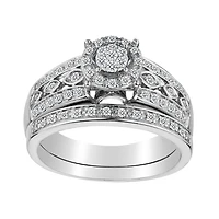 45 Carat of Diamonds "Empress" Engagement Ring Set