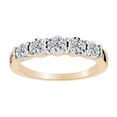 .50 Carat of Diamonds Illusion Ring, 10kt Yellow Gold...................NOW