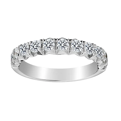 1.00 Carat of Diamonds "Luxury" Band Ring, 14kt White Gold.....................NOW