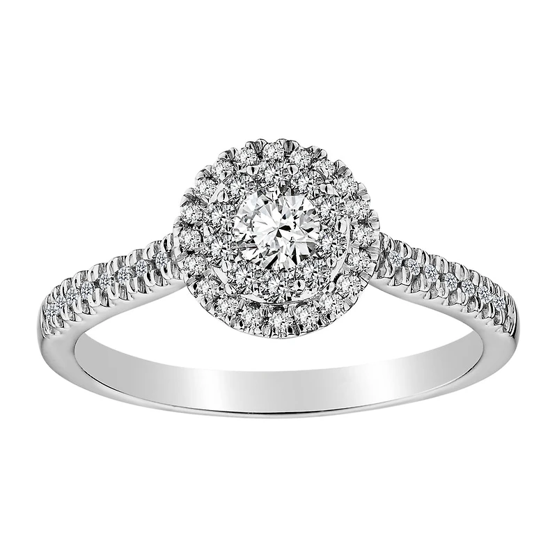 .50 Carat of Diamonds "Halo" Ring, 10kt White Gold…...................NOW