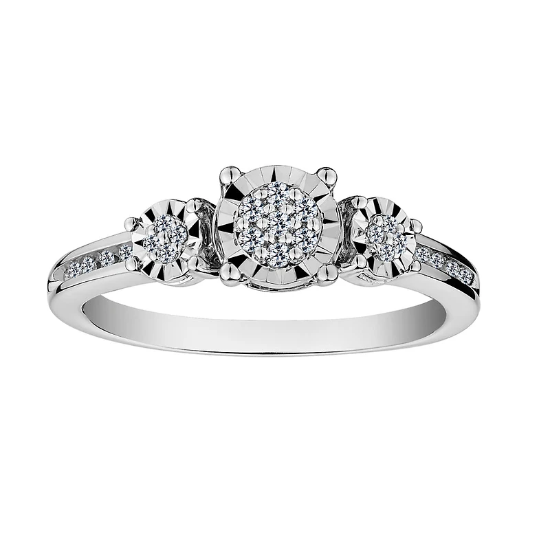 .10 Carat "Past, Present, Future" Diamond Ring, 10kt White Gold....................NOW