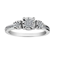 .10 Carat "Past, Present, Future" Diamond Ring, 10kt White Gold....................NOW