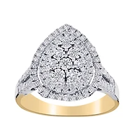 .75 CARAT DIAMOND PEAR SHAPED RING, 10kt YELLOW GOLD......................NOW