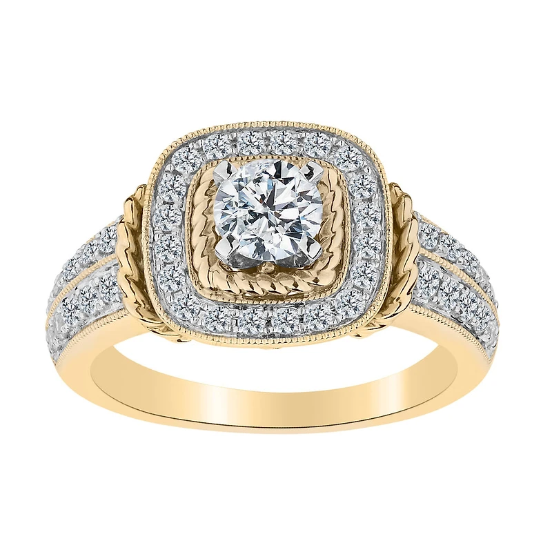 1.00 Carat Diamond Ring, 10kt Yellow Gold......................NOW