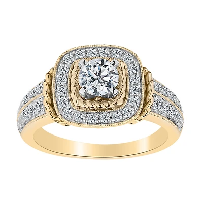 1.00 Carat Diamond Ring, 10kt Yellow Gold......................NOW