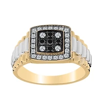 .50 Carat of Black & White Diamond Gentleman's Ring, 10kt Yellow Gold....................NOW