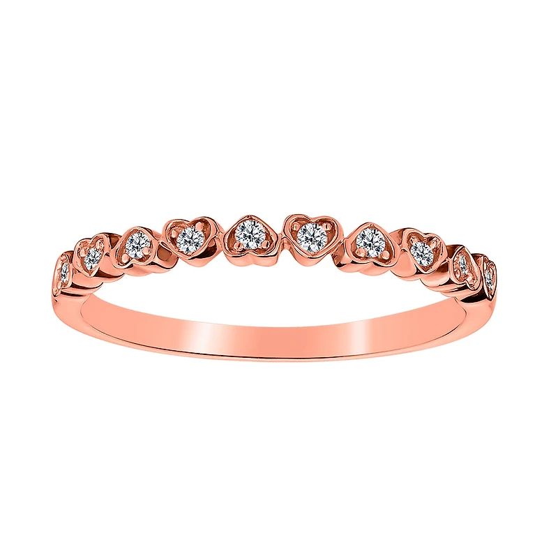 .10 Carat of Diamonds "Hearts" Ring, 10kt Rose Gold…....................NOW