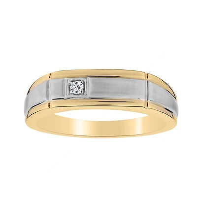 .05 Carat of Diamond Gentleman's Ring, 10kt Two Tone......................Now