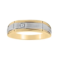 .05 Carat of Diamond Gentleman's Ring, 10kt Two Tone......................Now