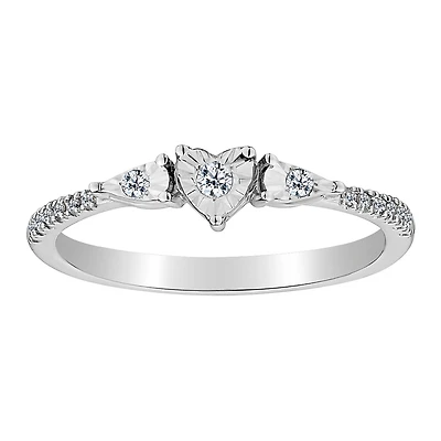 .10 Carat of Diamonds "Past, Present, Future" Heart Ring, 10kt White Gold.....................NOW