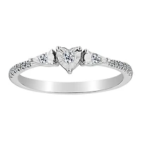 .10 Carat of Diamonds "Past, Present, Future" Heart Ring, 10kt White Gold.....................NOW