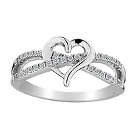 .16 Carat of Diamonds Heart Ring, 10kt White Gold....................NOW