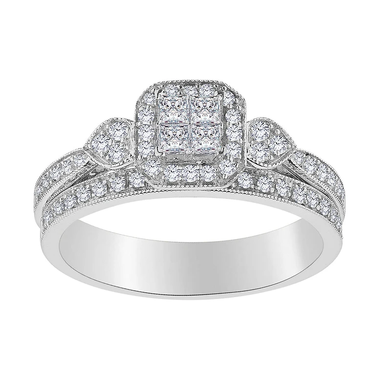 .50 Carat of Diamonds Ring Set, 10kt White Gold…....................NOW