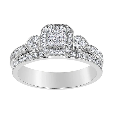 .50 Carat of Diamonds Ring Set, 10kt White Gold…....................NOW