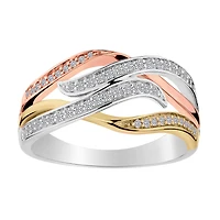 .25 Carat of Diamonds Ring, 10kt Tri-Colour.....................NOW