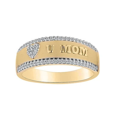 .25 CARAT DIAMOND "LOVE YOU MOM" RING, 10kt YELLOW GOLD…...................NOW