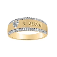 .25 CARAT DIAMOND "LOVE YOU MOM" RING, 10kt YELLOW GOLD…...................NOW