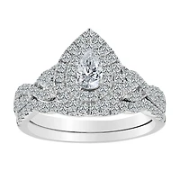 1.00 Carat of Diamonds Ring Set