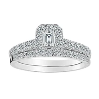 1.00 Carat of Diamonds Ring Set, 14kt White Gold.....................NOW