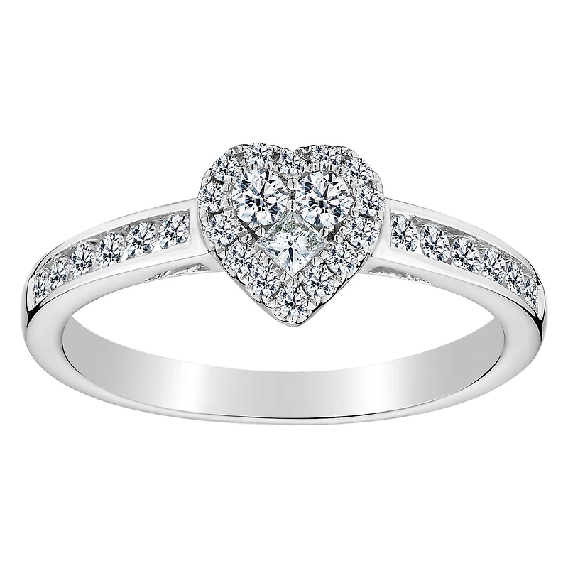.45 Carat of Diamonds "Heart" Ring, 10kt White Gold…....................NOW