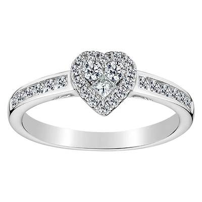 .45 Carat of Diamonds "Heart" Ring, 10kt White Gold…....................NOW