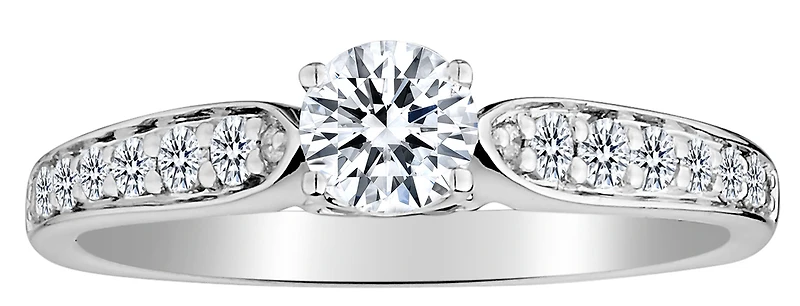 .63 Carat of Diamond & Genuine Sapphire "Regal" Euro Shank Ring, 14kt White Gold.......................NOW