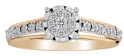 .16 Carat of Diamonds Ring, 14kt Two Tone.......................NOW