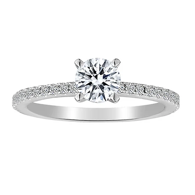1.00 Carat of Diamonds Engagement Ring, 14kt White Gold…....................NOW